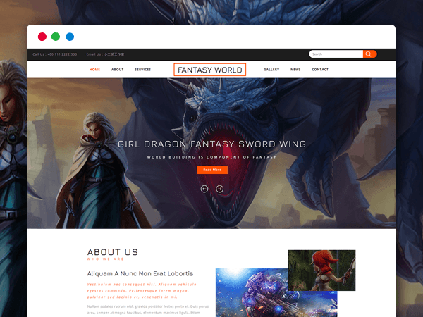 自适应游戏官网HTML源码CSS+JS PC+WAP自适应游戏官网源码