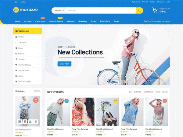 HTML源码 大型的综合销售商城网站Bootstrap模板
